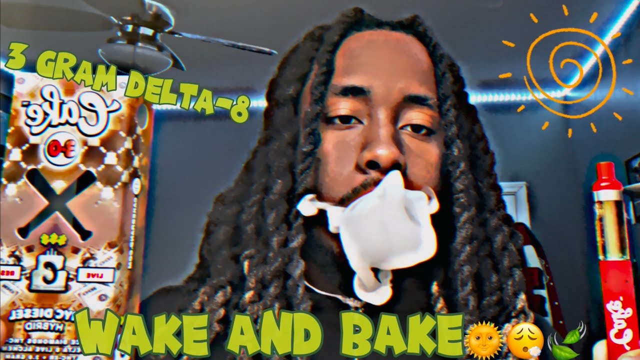 WAKE AND BAKE FINISHING OFF CAKE 3 GRAM DISPOSABLE DELTA-8 CART!!!