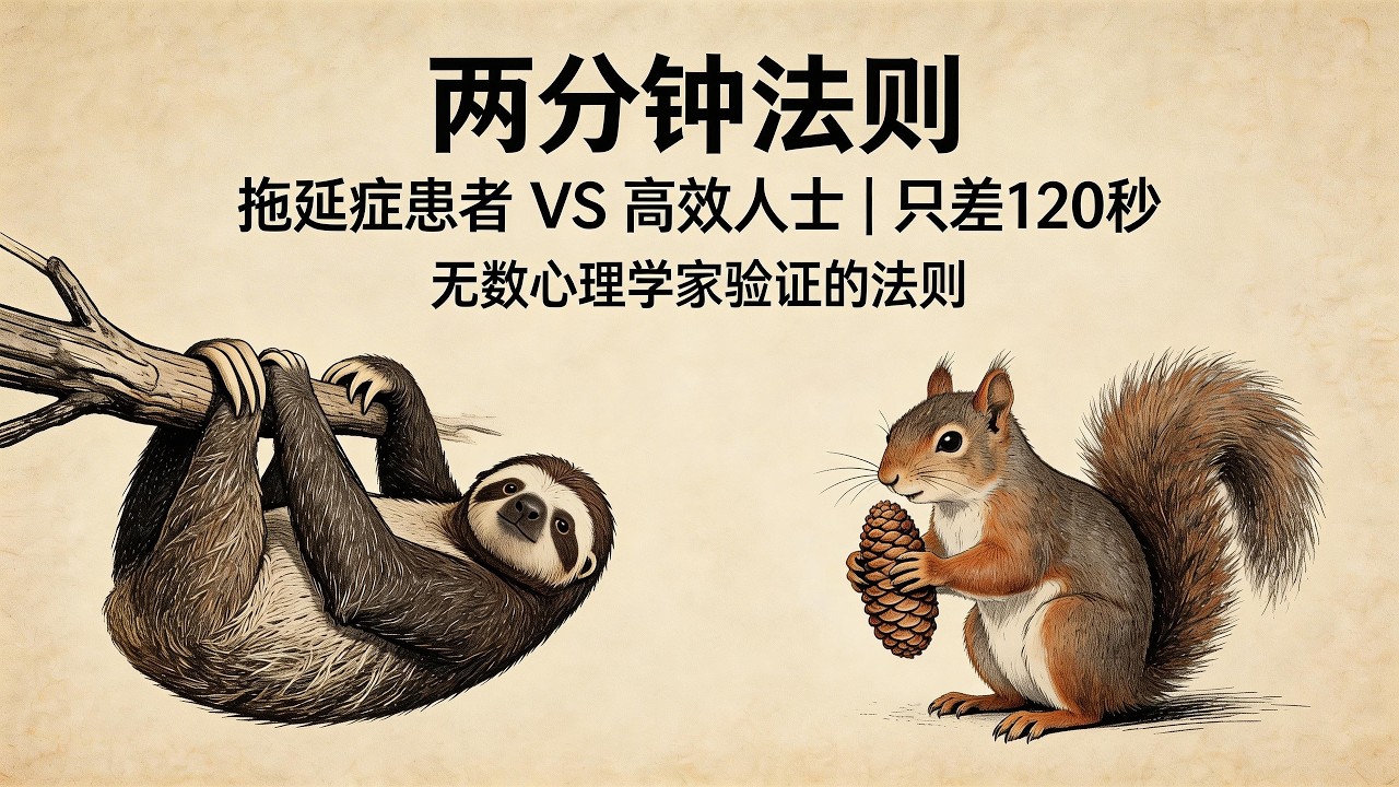 心理学上有个词叫：两分钟法则｜这不是什么成功学鸡汤，而是被无数心理学家验证过的法则，拖延症患者和高效人士之间，只差这120秒