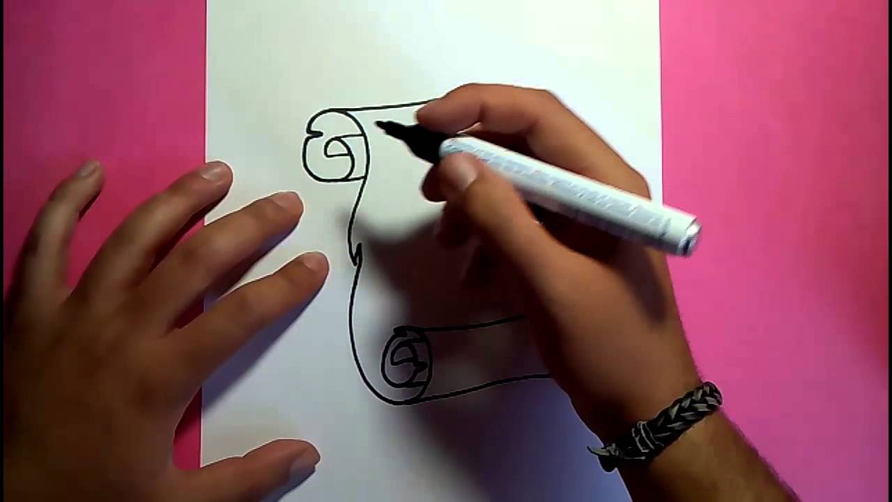 Como dibujar un pergamino paso a paso 3 | How to draw a scroll 3