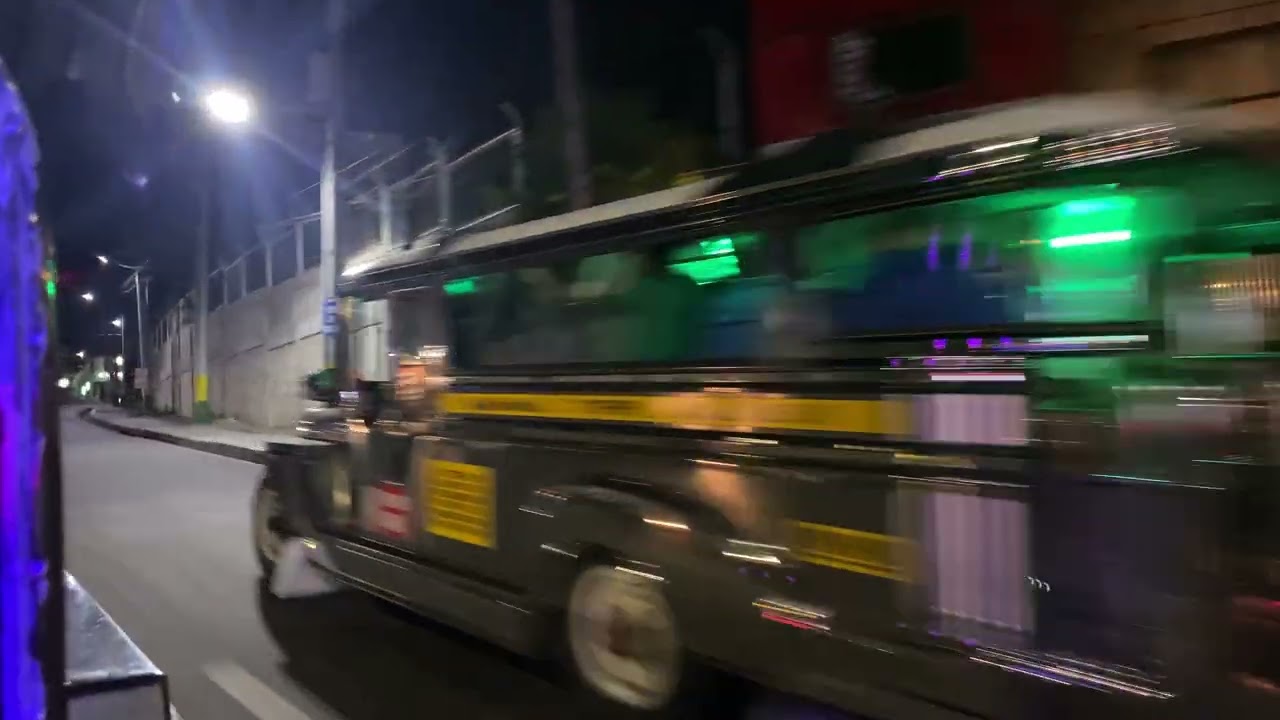 Front Seat Jeepney Ride at Night: Batangas City Proper [4K]
