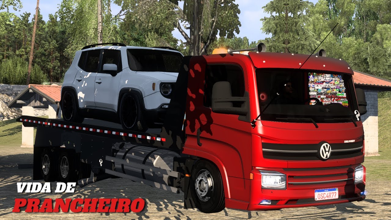 Delivery na Prancha levando Renegade quebrado no MAPA MINAS - ETS 2 1.57 MODS