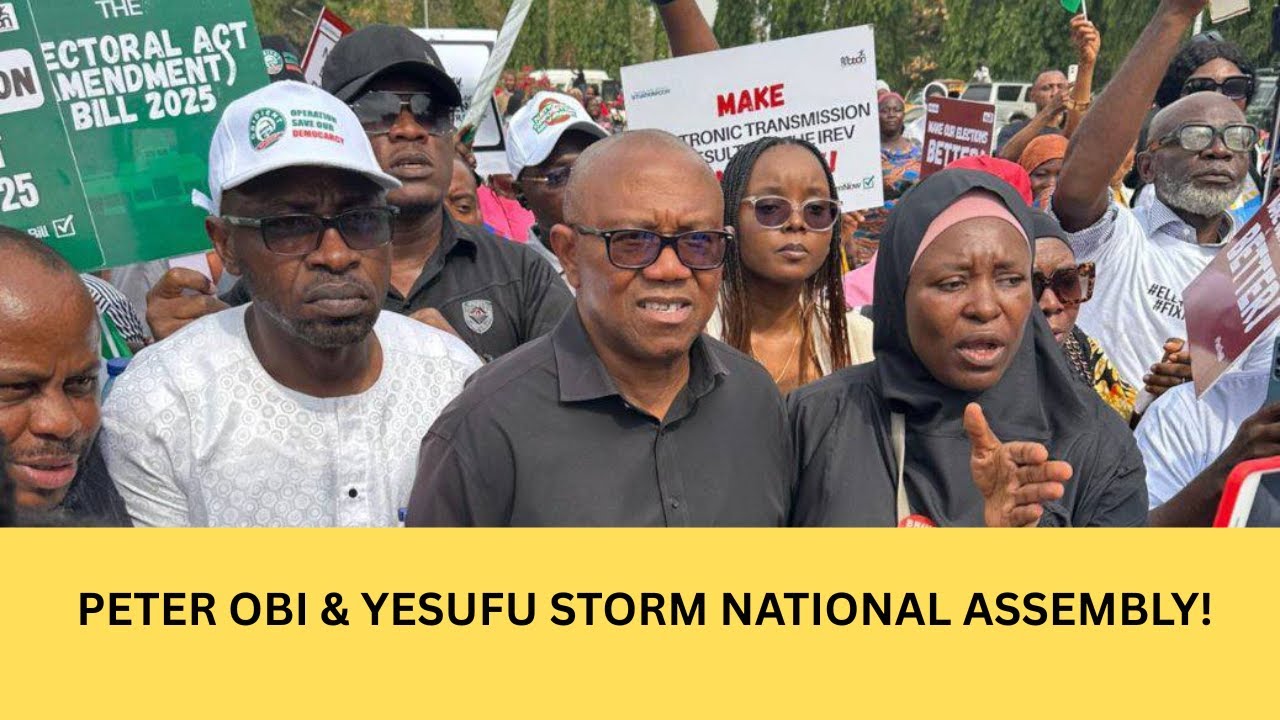 PETER OBI STORMS NATIONAL ASSEMBLY, OCCUPY NIGERIA Protest Over E-Transmission