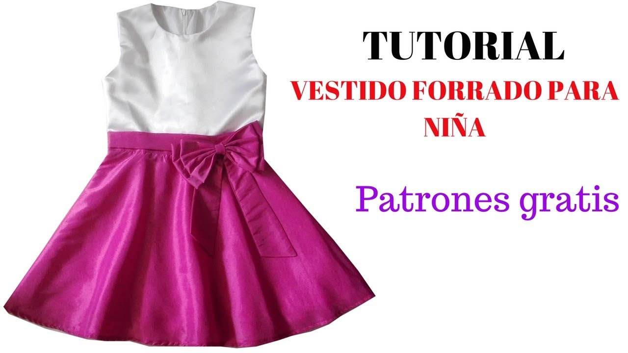 DIY  Como hacer vestido de niña forrado