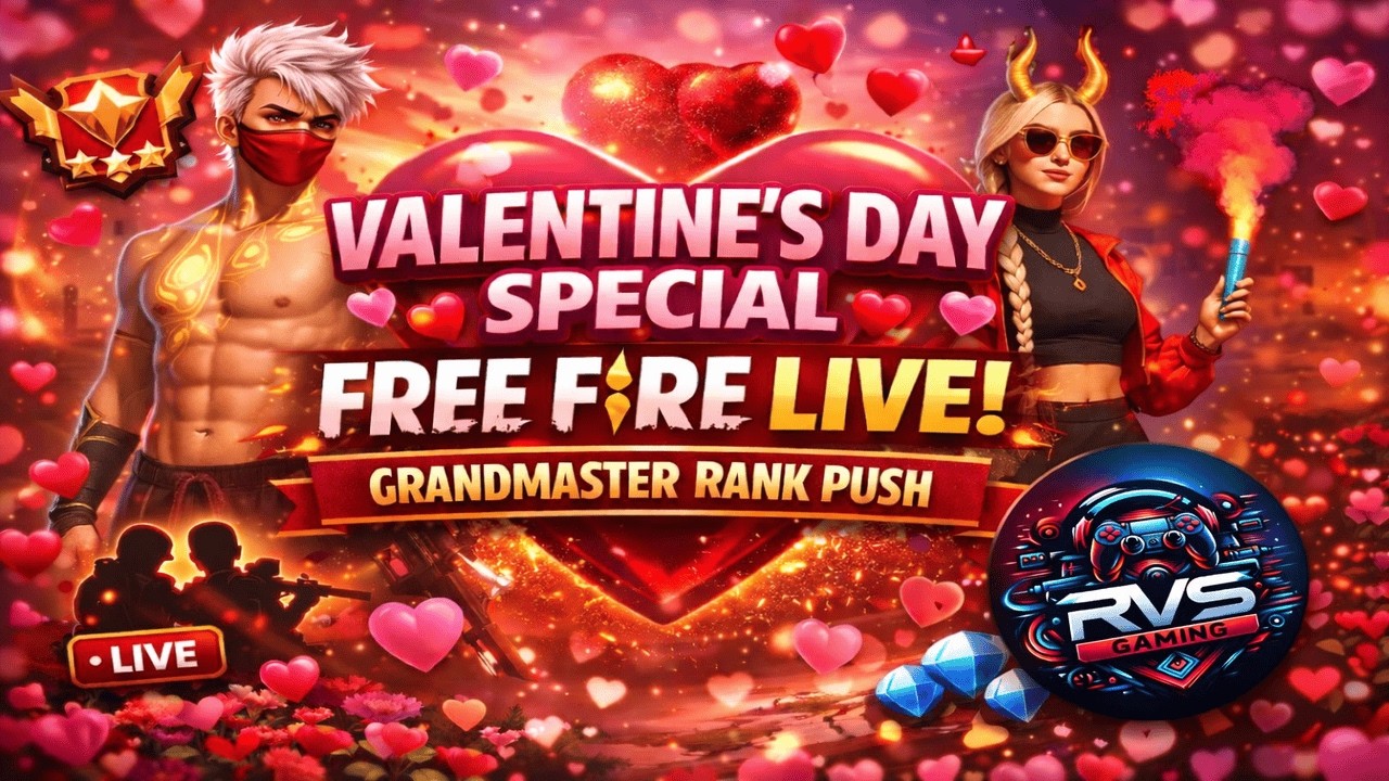 ❤️ VALENTINE’S DAY SPECIAL FREE FIRE LIVE 🔥 DUO Custom Room With Subscribers | RVS GAMING #freefire