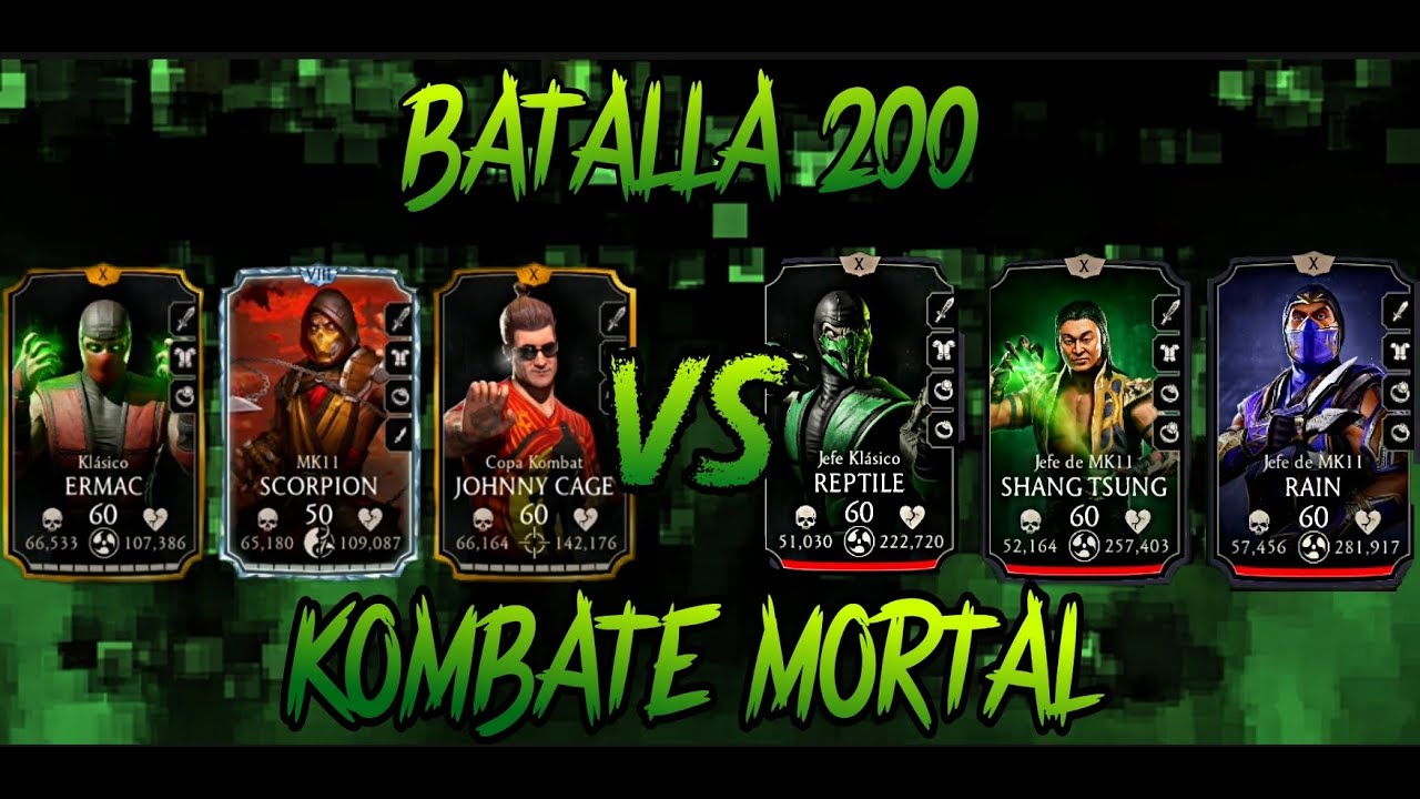 BATALLA 200 FATAL Y NORMAL | TORRE DEL HECHICERO - Mortal Kombat Mobile - Rhyel