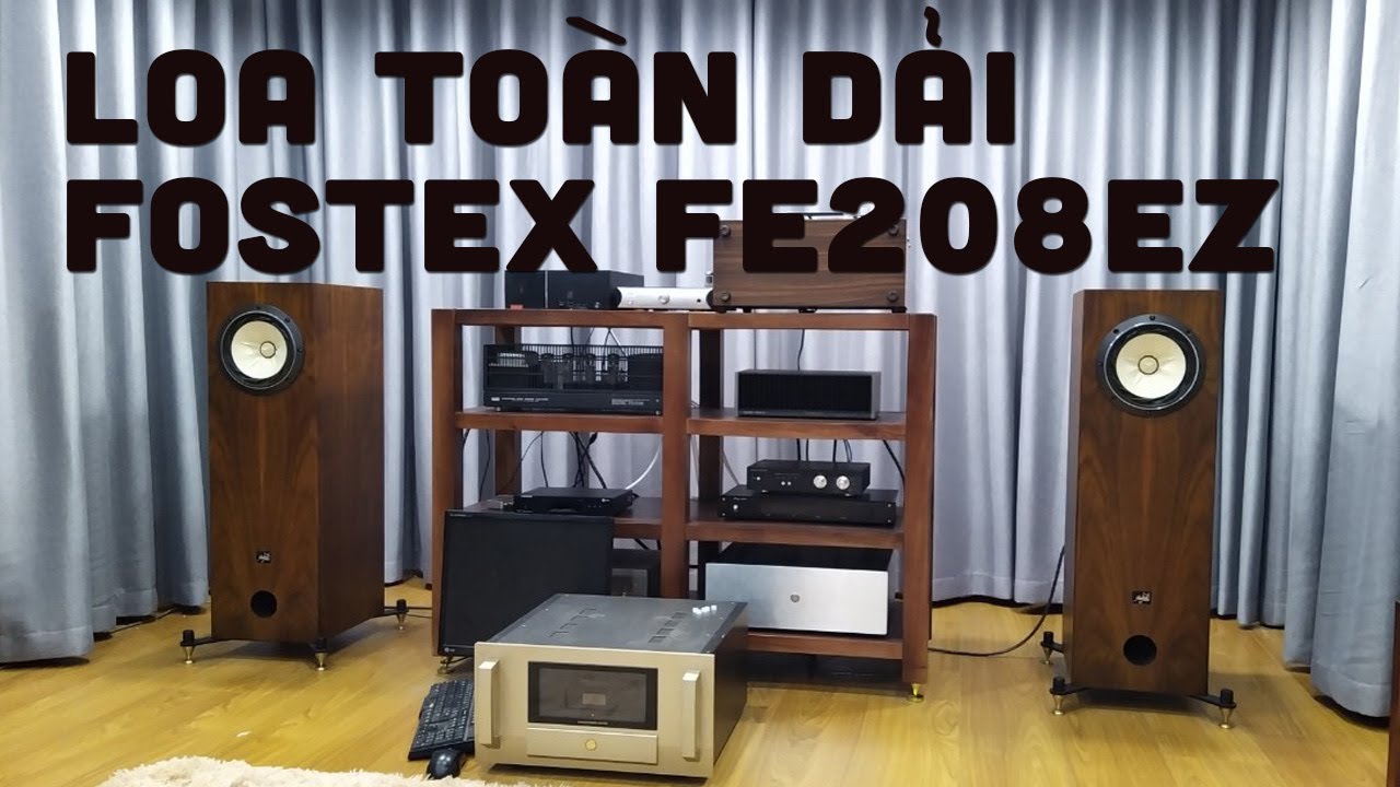 Clip test loa toàn dải Fostex FE208EZ trong thùng MLTL