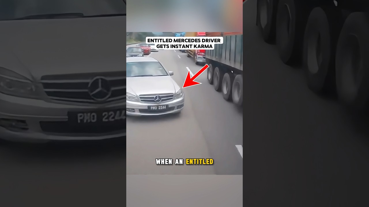 Driver Tailgates Ambulance and Gets Karma #dashcam #karma #highway