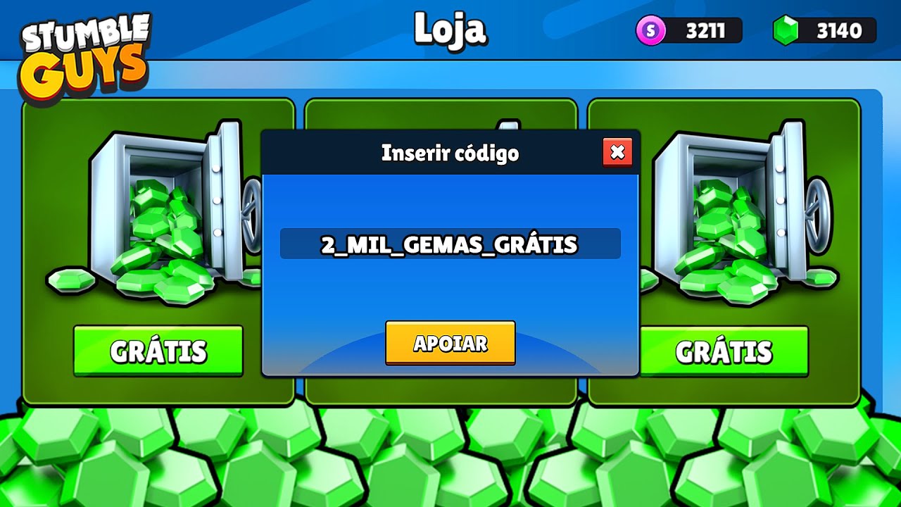 VEJA AGORA COMO GANHAR 2 MIL GEMAS GR&Aacute;TIS NO STUMBLE GUYS 😱