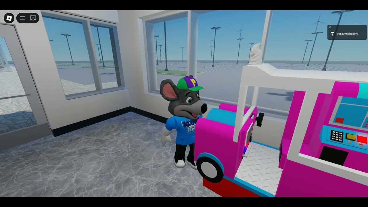 Hank's ice cream van Kiddie ride at Walmart in Roblox
