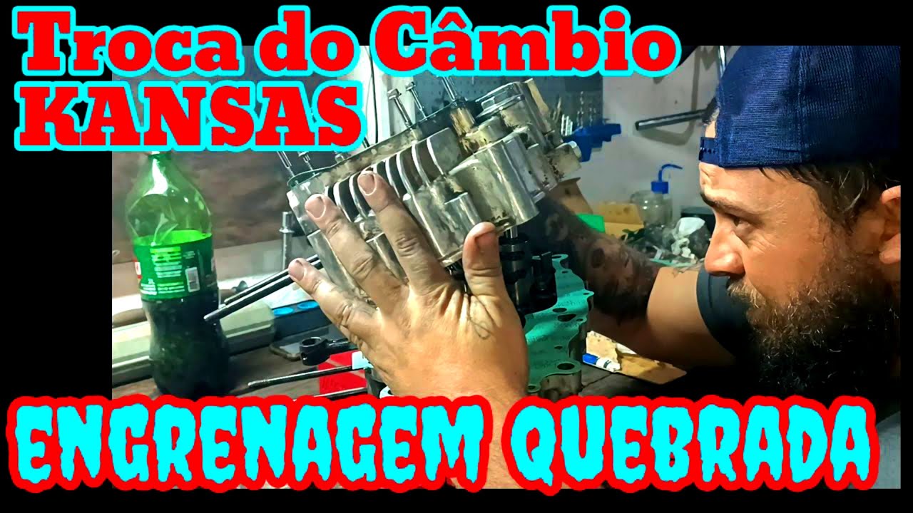 Como desmontar o motor Kansas! Vareta 150, troca do câmbio!