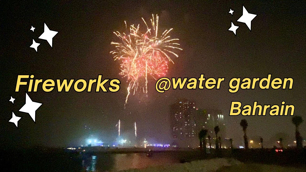 Fireworks at water garden city | Bahrain National day celebration | Manama Bahrain