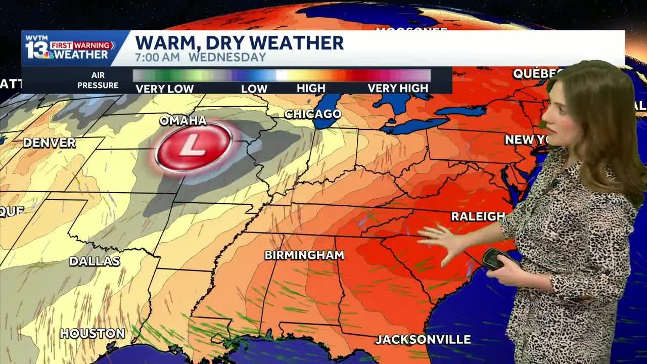 March arrives with warm, dry weather in Alabama's forecast.