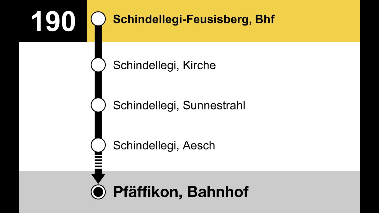 PostAuto Ansagen - 190 Schindellegi – Feusisberg – Pfäffikon SZ