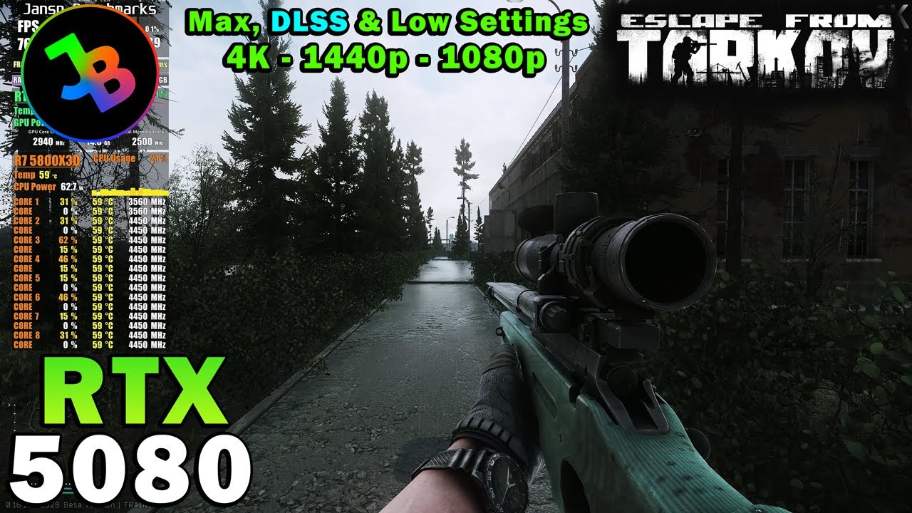Escape from Tarkov | RTX 5080 | R7 5800X3D | 4K - 1440p - 1080p | Max & Low Setttings