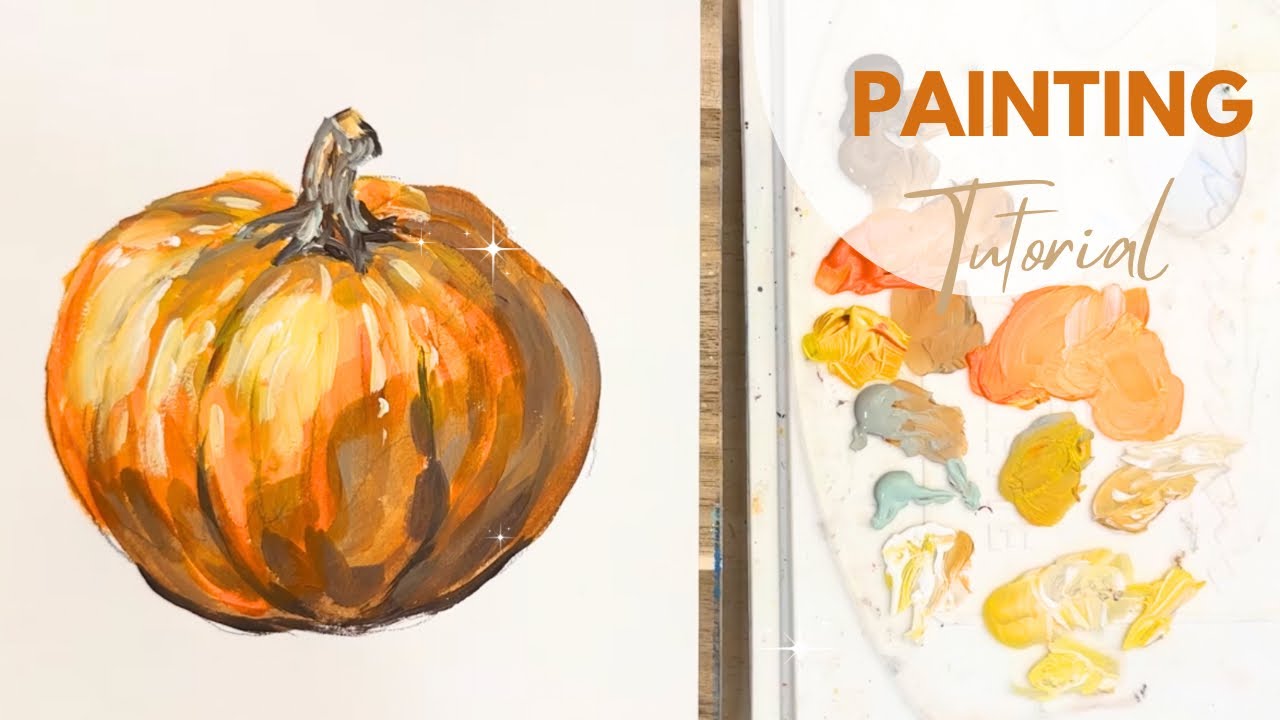 How to Paint a Pumpkin With Acrylic Paints Step by Step Painting Tutorial 