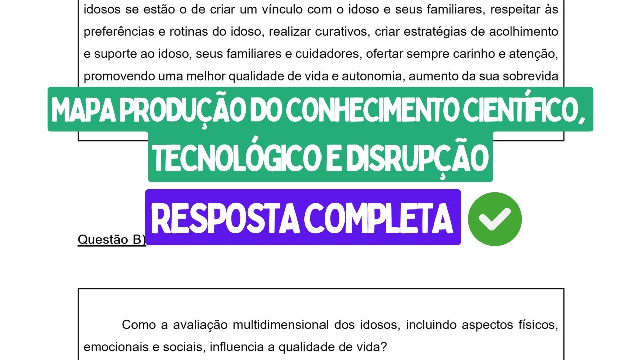 Mapa: Produção do Conhecimento Científico, Tecnológico e Disrupção