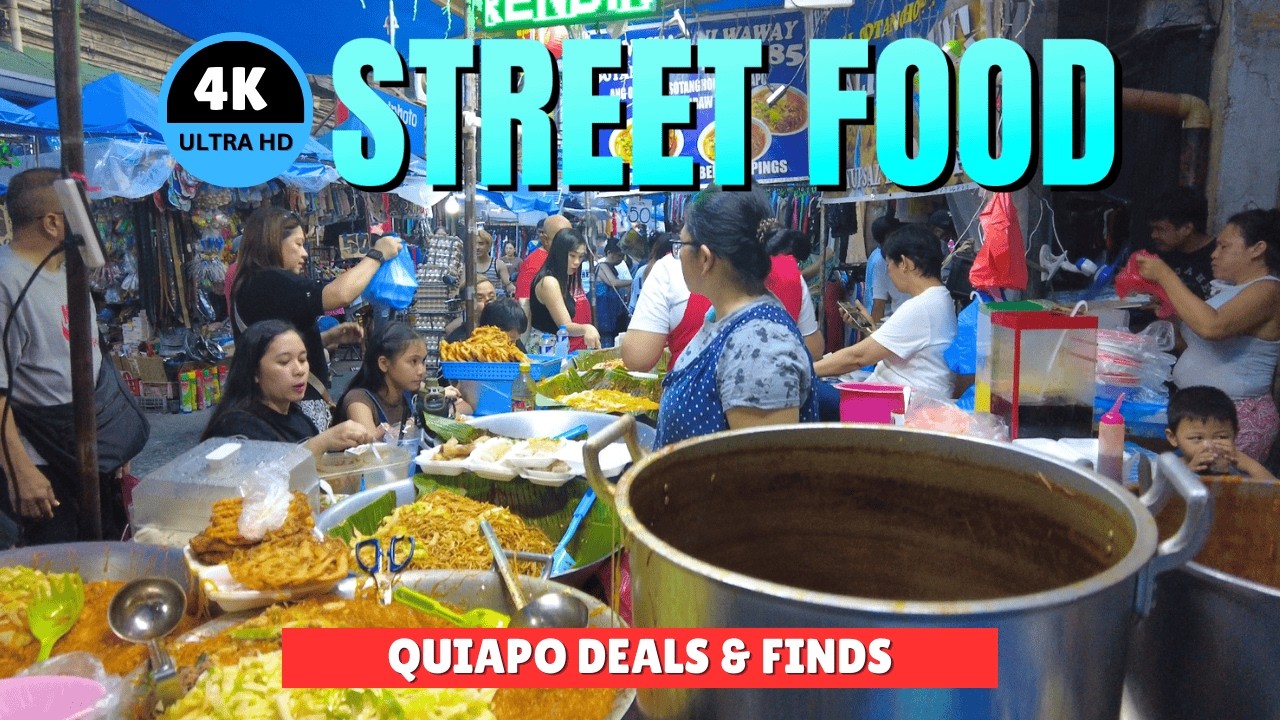 [4K] Quiapo Walking Food Tour  Manila Street Eats 2026!