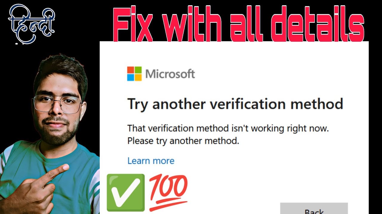 Try another verification method #microsoftaccount #microsoft