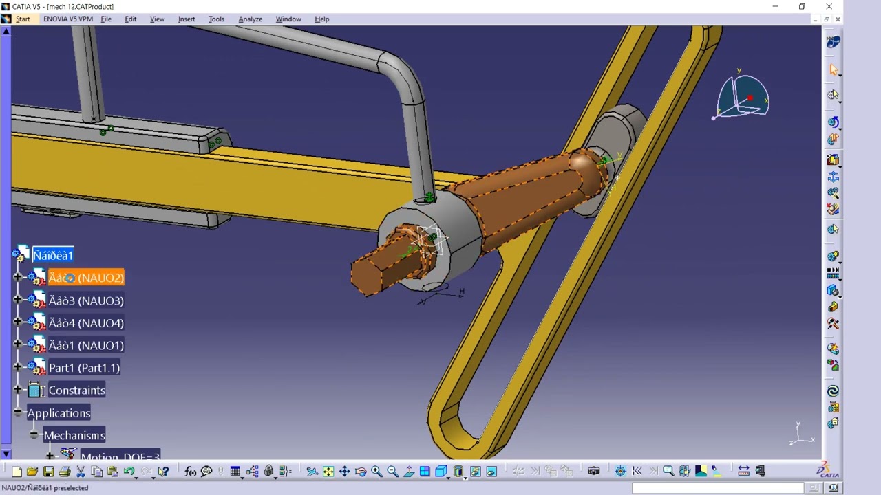 Mechanism motion in CATIA -Tutorial -