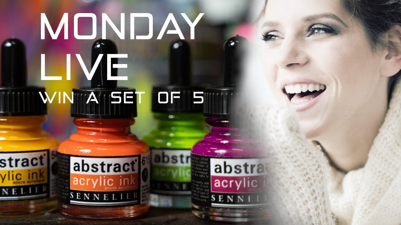 Monday Live ! Acrylic Inks / Encre Acrylique