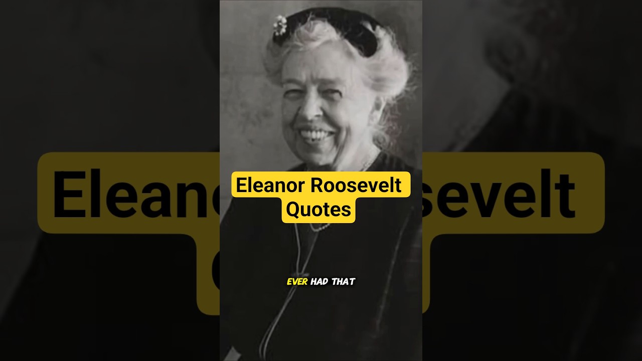 Eleanor Roosevelt Quotes - Do What You Think You Can&rsquo;t  #quotes #motivationalshorts #shortvideo