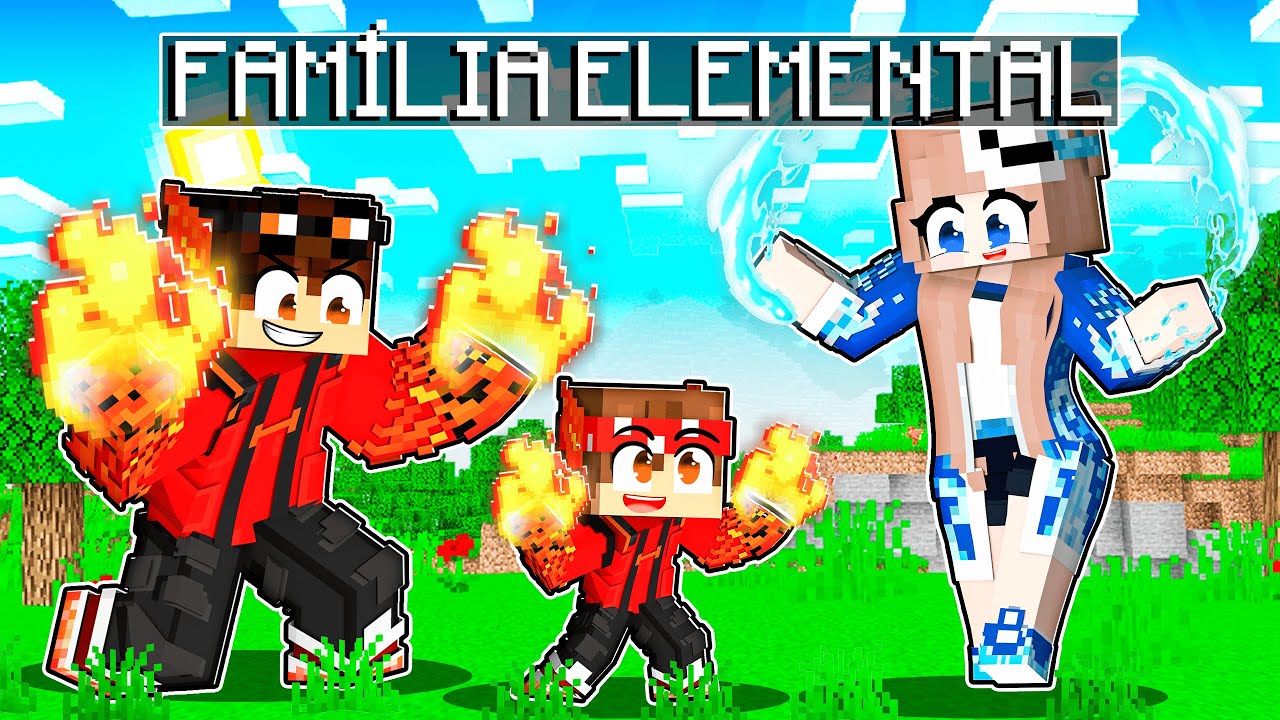 ALEX MONTE tem uma FAMÍLIA ELEMENTAL no Minecraft!
