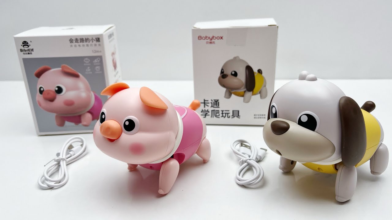 Electric Toy Unboxing and Review | Walking Pig | Crawling Puppy 🐶 | Sensor Lanternfish 🐟 | ASMR 