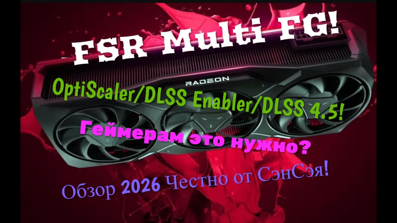 FSR Multi Frame Generation! OptiScaler/DLSS Enabler/DLSS 4.5! Геймерам это нужно? Честно от СэнСэя!