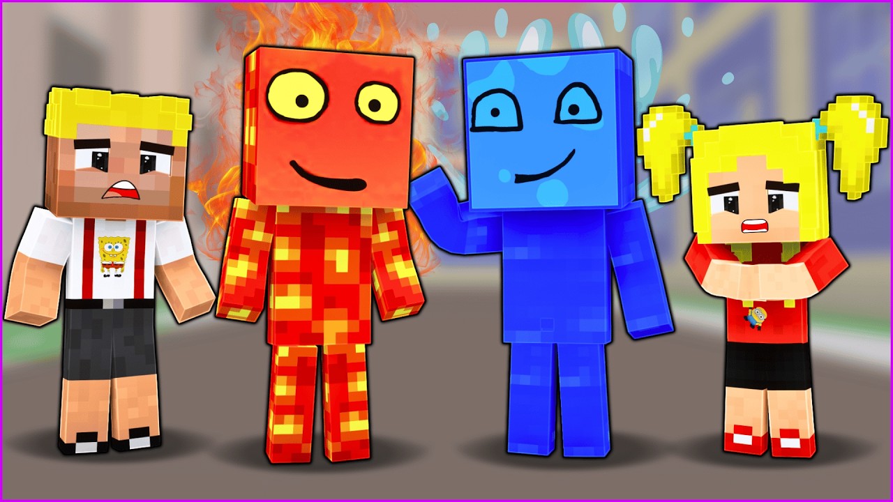 EFEKAN VE EBRAR ATEŞ VE SU KARAKTERLERİNE DÖNÜŞTÜ! 😱 - Minecraft