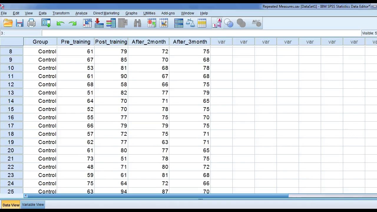 #SPSS v.23 : Lesson 118  Repeated Measures تحليل القياسات المتكررة