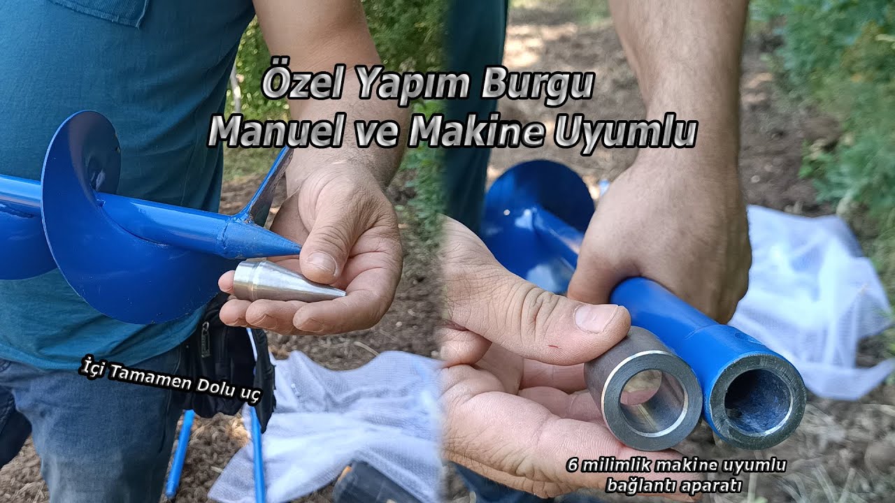 EL İLE SU SONDAJI MAKİNE UYUMLU TOPRAK BURGUSU