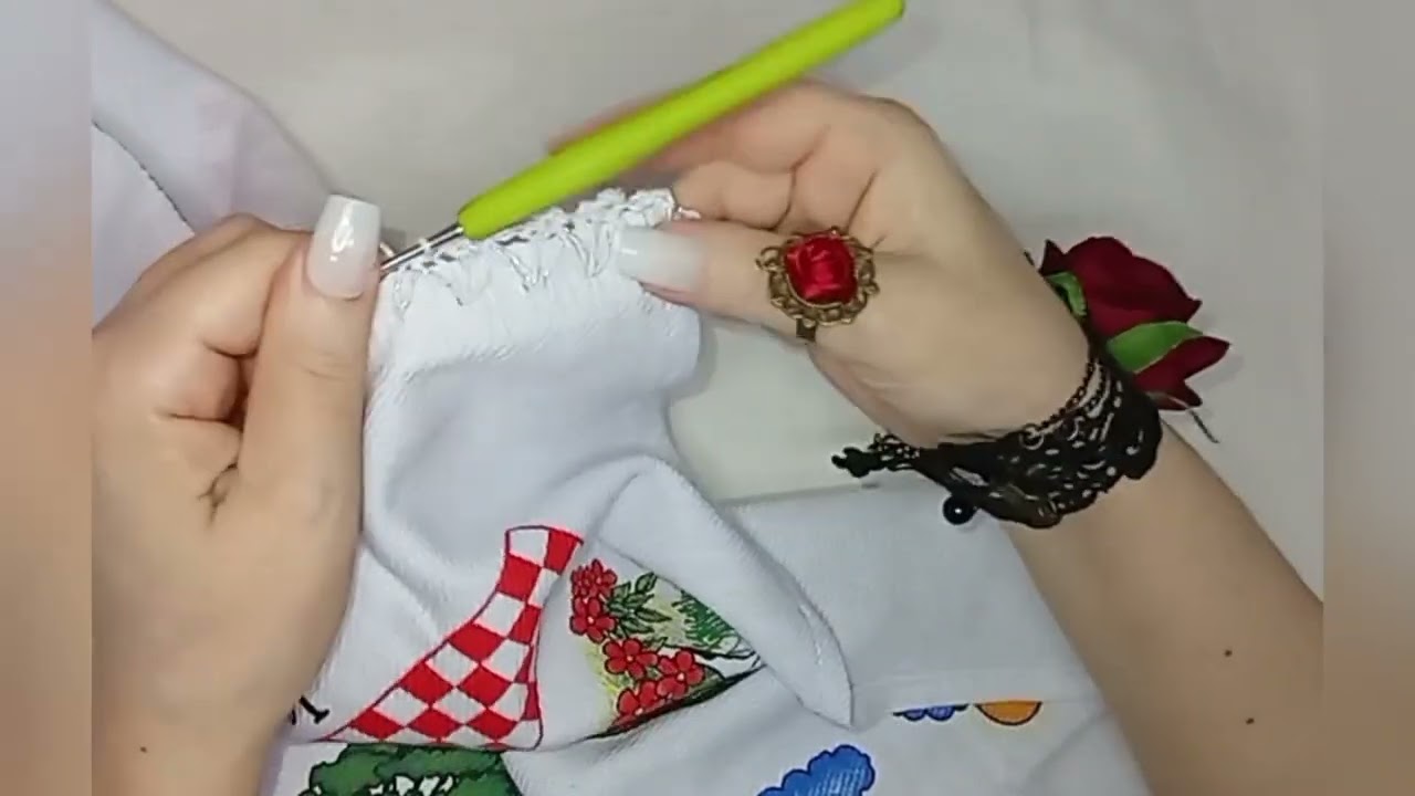 Como Fazer BARRADO DE CROCHÊ FÁCIL e Delicado 🤍 (PASSO A PASSO)