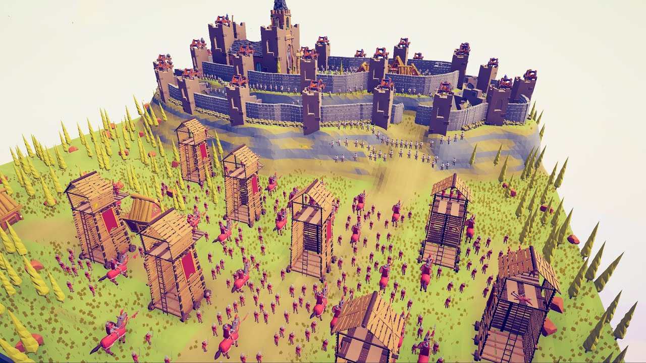 MEDIEVAL vs ENGLISH ARMY EPI SIEGE BATTLE - Totally Accurate Battle Simulator TABS
