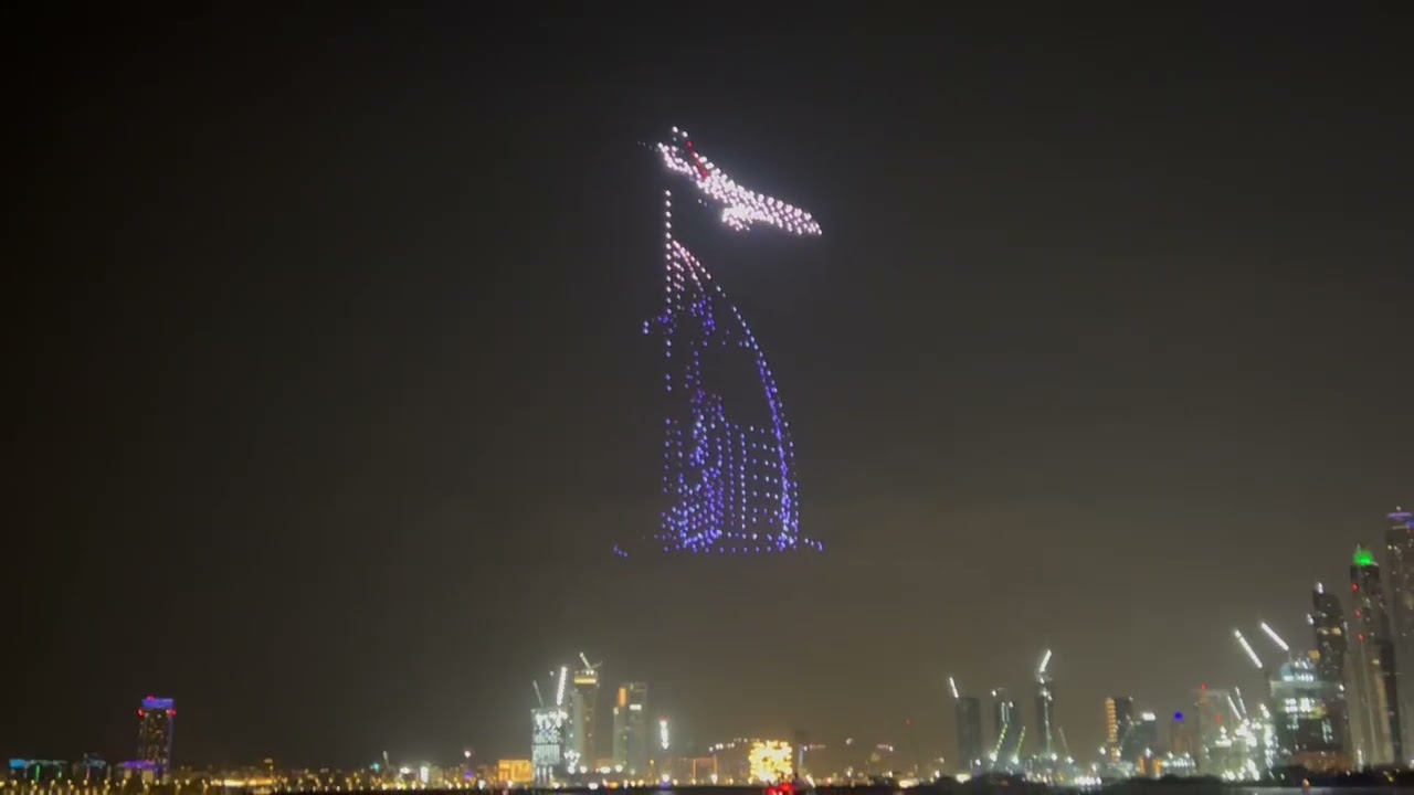 Drone show-Marina Dubai# Blue Waters❤️ Full video -Drone show # Latest 2026 # 
