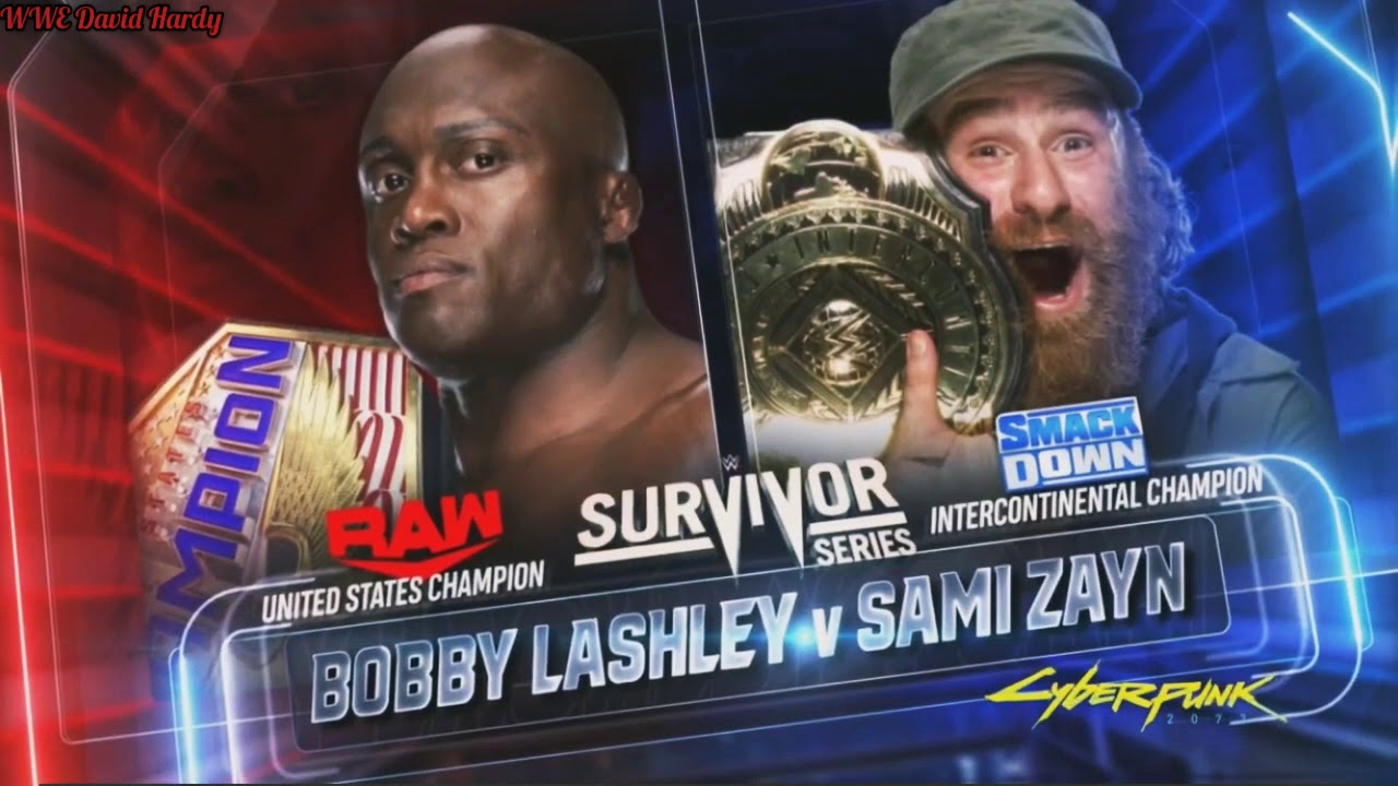 WWE Survivor Series 2020 Bobby Lashley vs Sami Zayn Official Match Card
