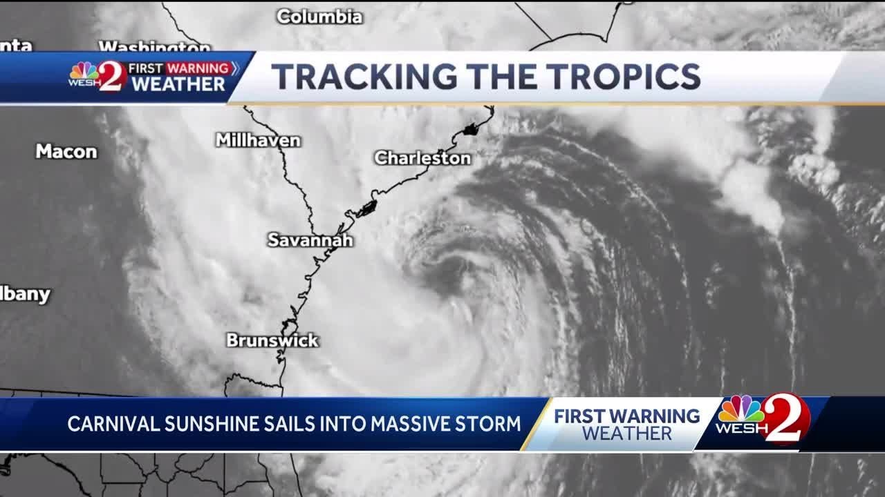 Cruise ship encounters massive storm off coast of Carolinas