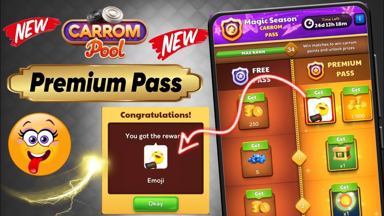 Free Premium Pass Magic Season ? 🧞&zwj;♂️  | Carrom Pool New Premium Pass Get Now 🥳 @WSTechSupport