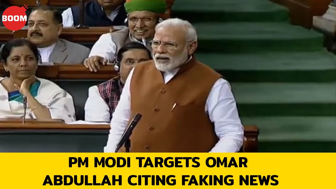 PM Modi Targets Omar Abdullah Citing Faking News