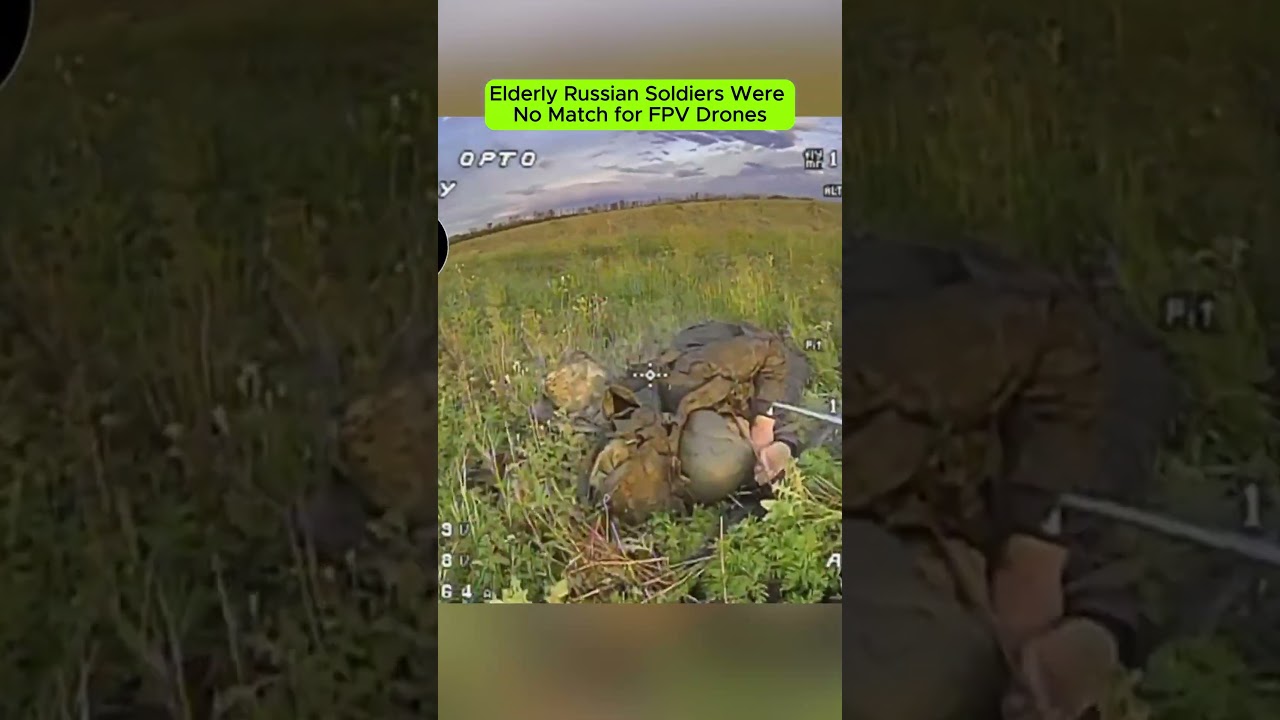 Elderly Russian Soldiers Were No Match for FPV Drones  Combat Footage.