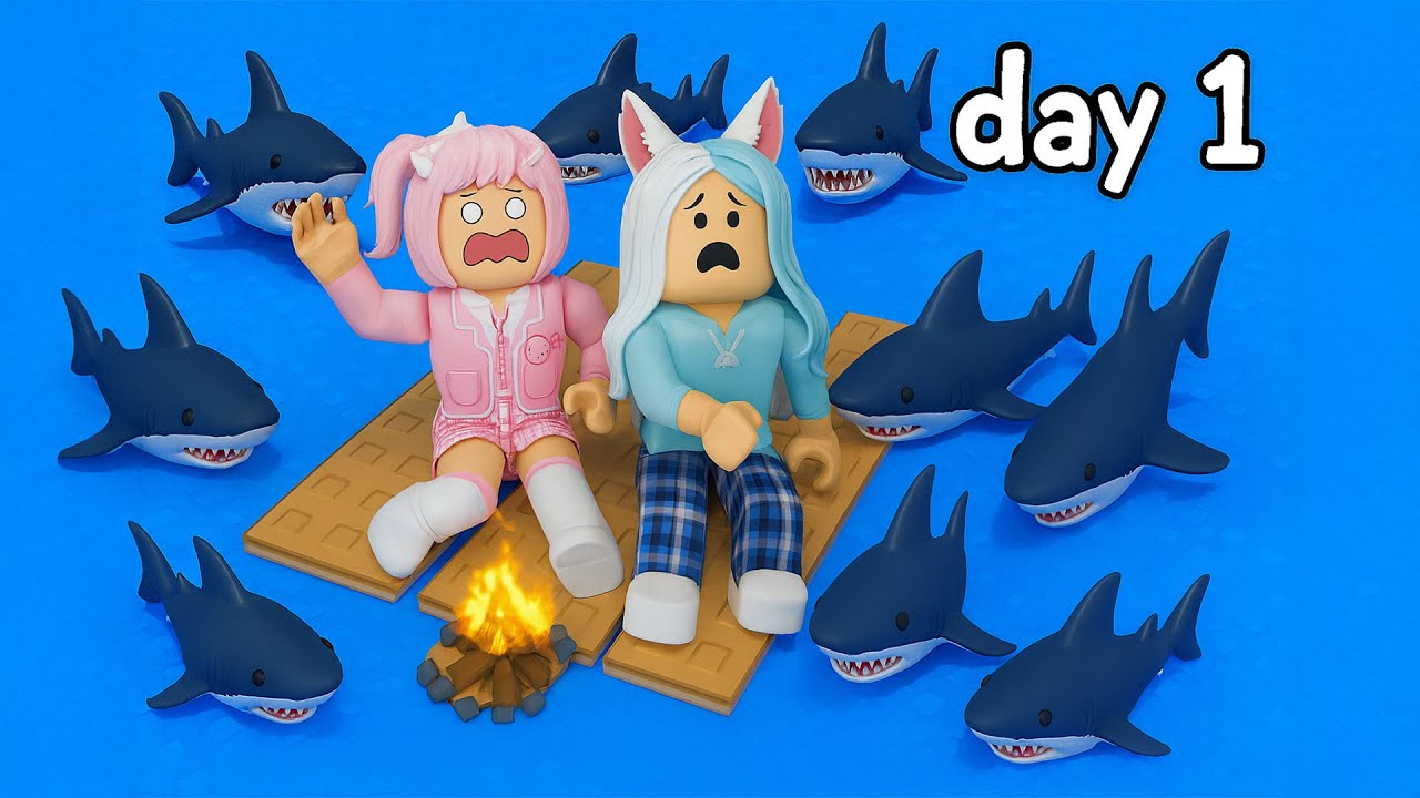 【ROBLOX】我能在木筏上活過幾天？暴風雨、瘋猴、骷弓和殭屍全面來襲生存挑戰！[NyoNyo妞妞日常實況]