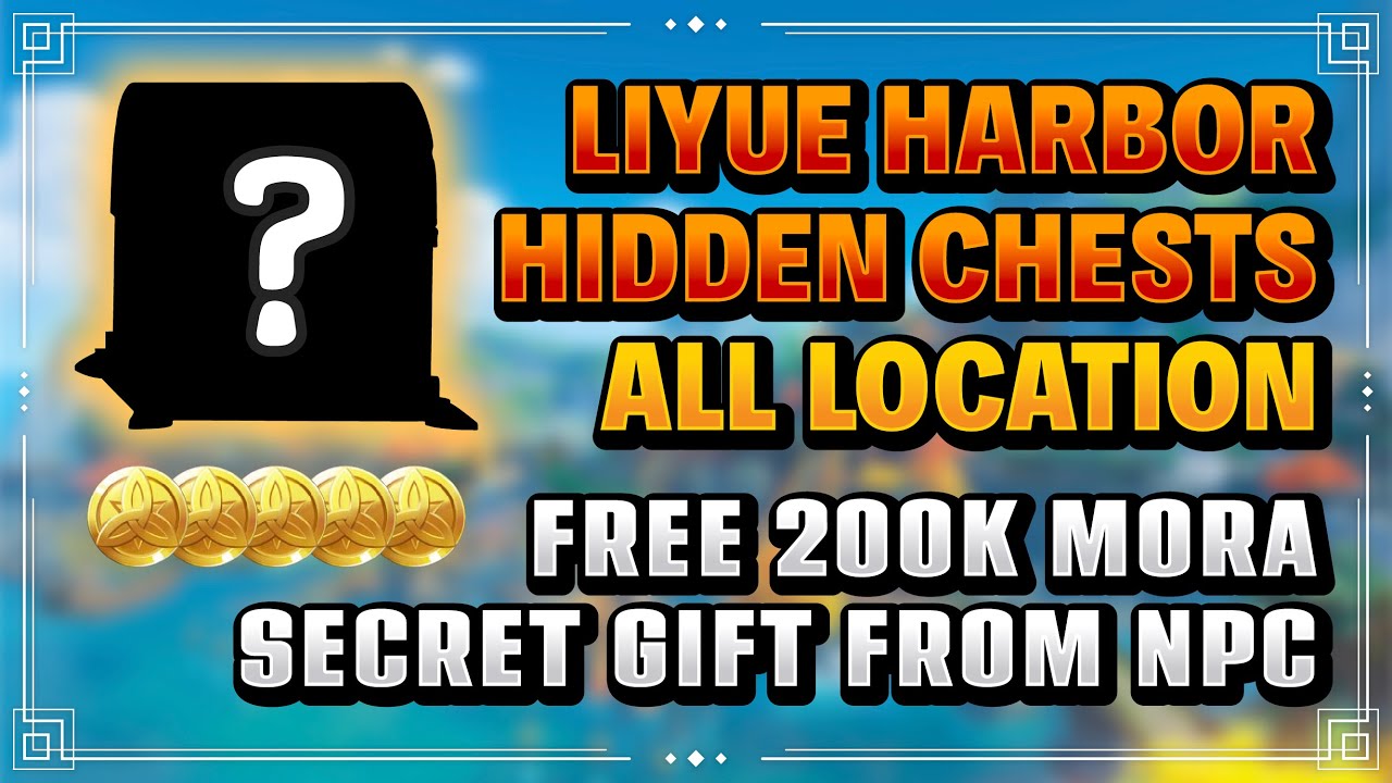 Liyue Harbor All 27+3 Hidden Chests Location (200k mora chest, free gifts from NPC) Genshin Impact