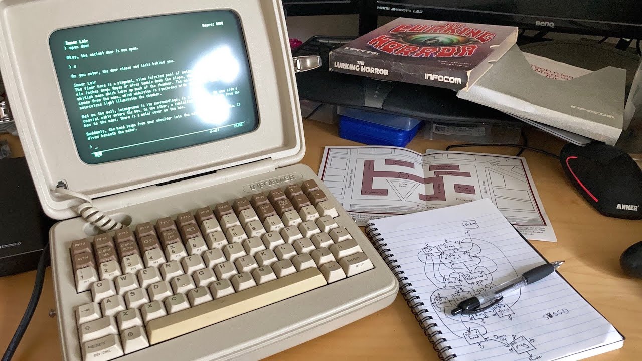 IBM 3270 compatible terminal playing Infocom games (Informer 207 376/SNA)