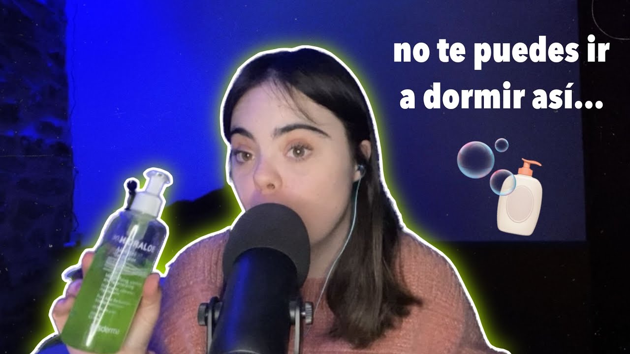 ASMR TE HAGO EL SKINCARE DE NOCHE🫧// Roleplay en Español