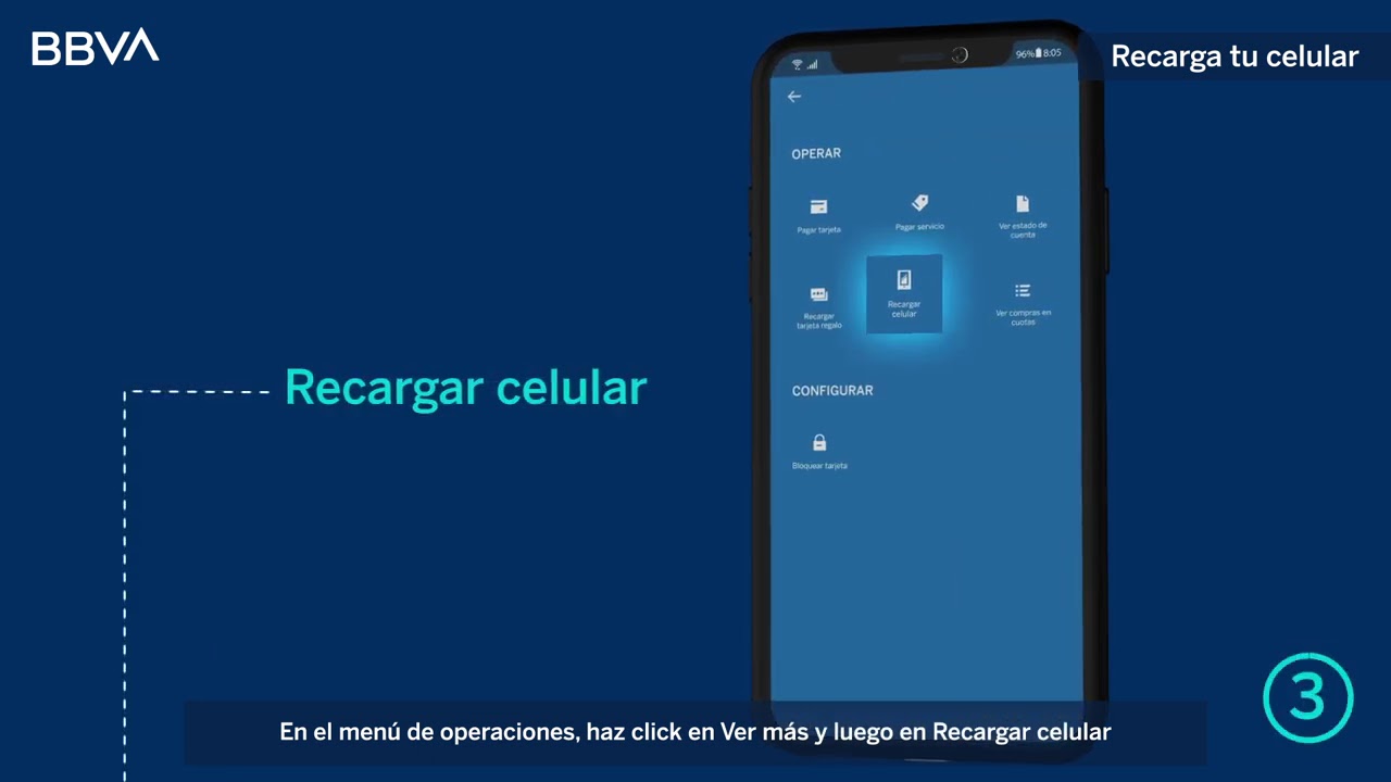 &iquest;C&oacute;mo recargo mi celular? - Nueva App BBVA