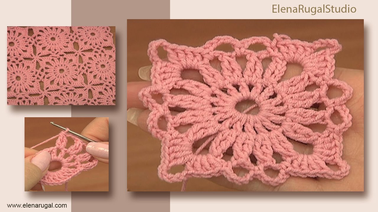 How to Crochet a Easy Square- Mug Rug Tutorial 4 Part 1 of 2