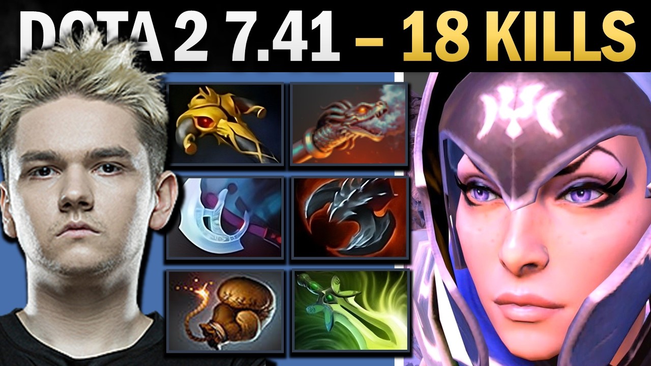 Luna Dota 2 7.41 with 18 Kills and Butterfly - Dota 2 Gameplay