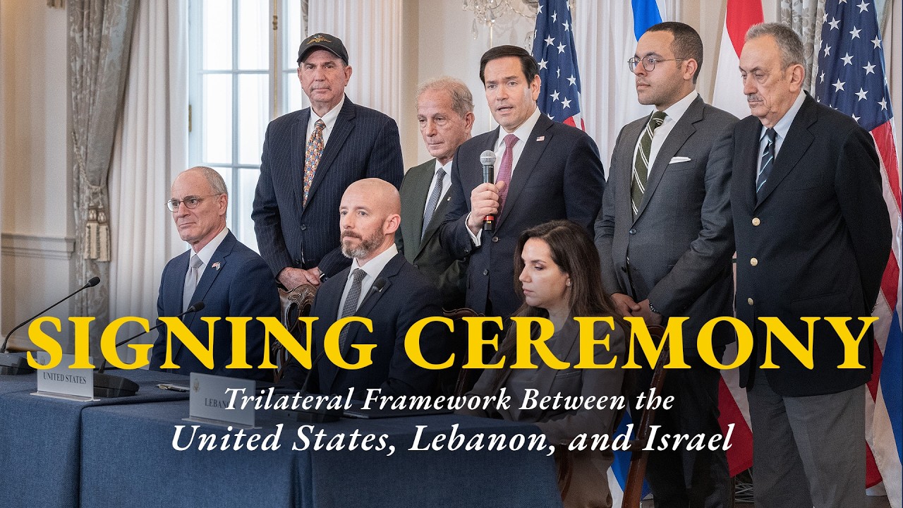 Trilateral Framework Signing Ceremony Between the United States, Lebanon, and Israel