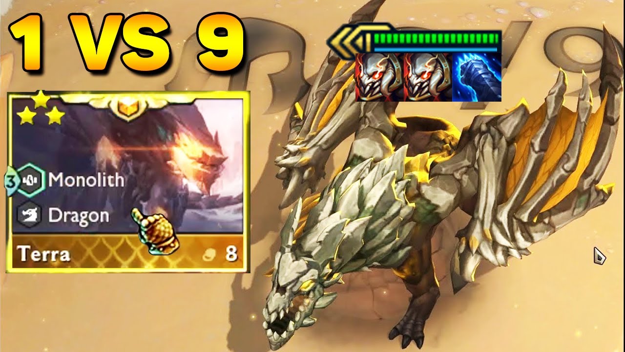1 VS 9 - Terra 3 Star | NEW DRAGON TFT SET 7.5