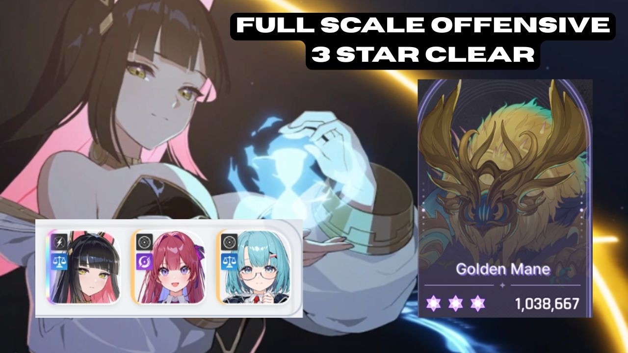 Rita, Rei, Mika 1.03m Golden Mane - Full Scale Offensive 3 star clear S3 CZN | Chaos Zero Nightmare