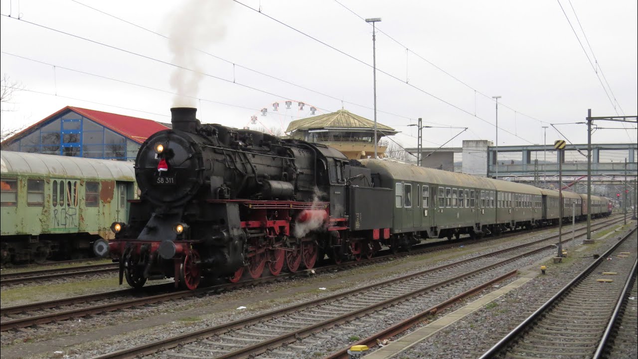 Паровоз 58 311 в Констанц – Рождественский экспресс 4 EFZ к Боденскому озеру | SwissRails